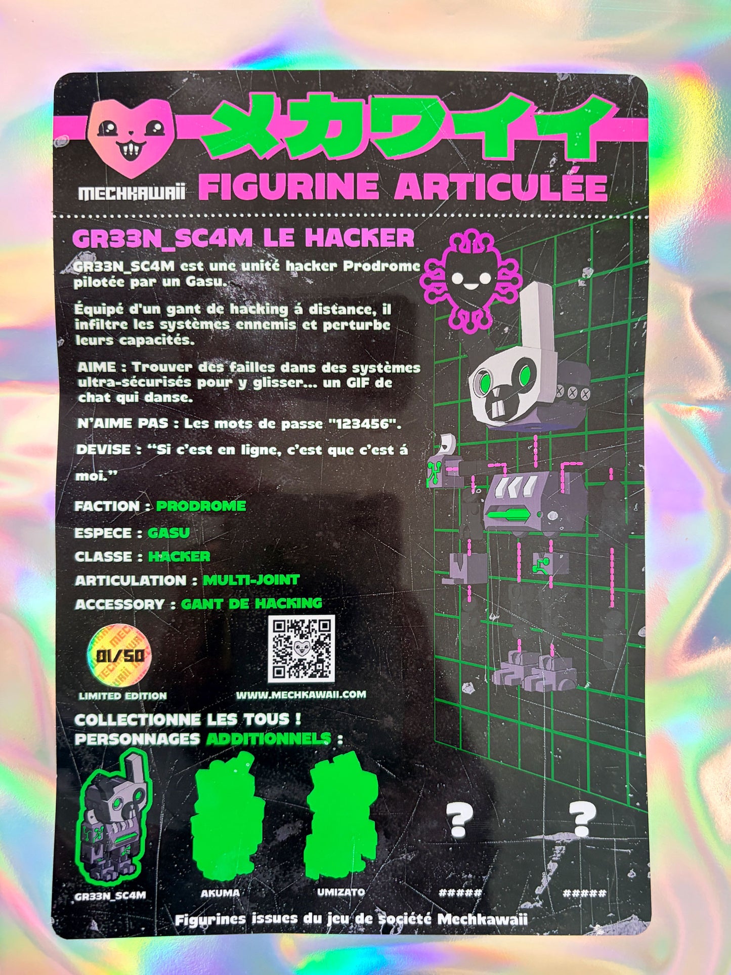 Gr33n_Sc4m – Hacker | Figurine Art Toy Mechkawaii